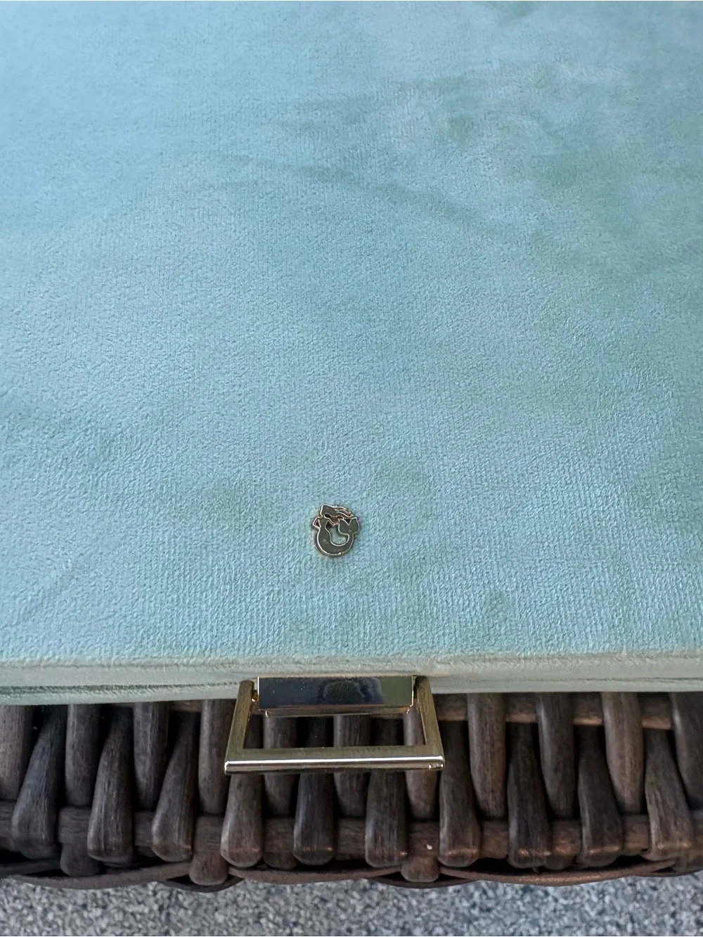 Spartina 449 Mint Green Jewelry Box with Gold Hardware - Picture 2 of 5